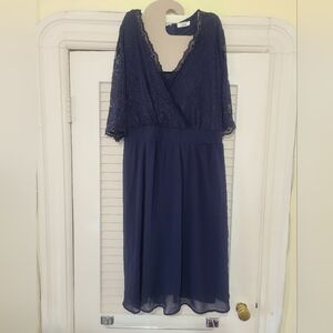 Blue lace plus sized dress. Perfect for weddings!